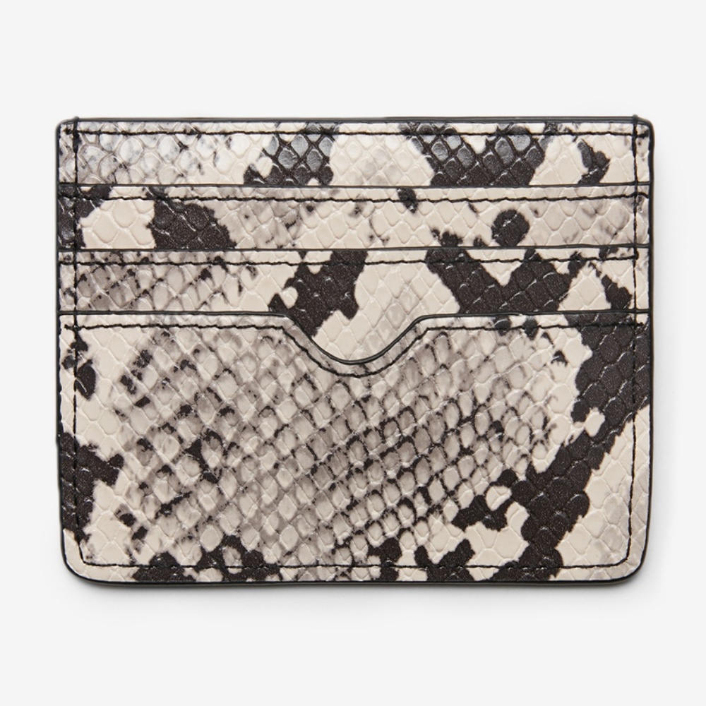 Express Snakeskin Credit Card Holder